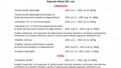 Átigazolási tájékoztató 2025 - Nyár