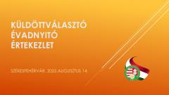 Küldöttválasztó és évadnyitó értekezlet 2025