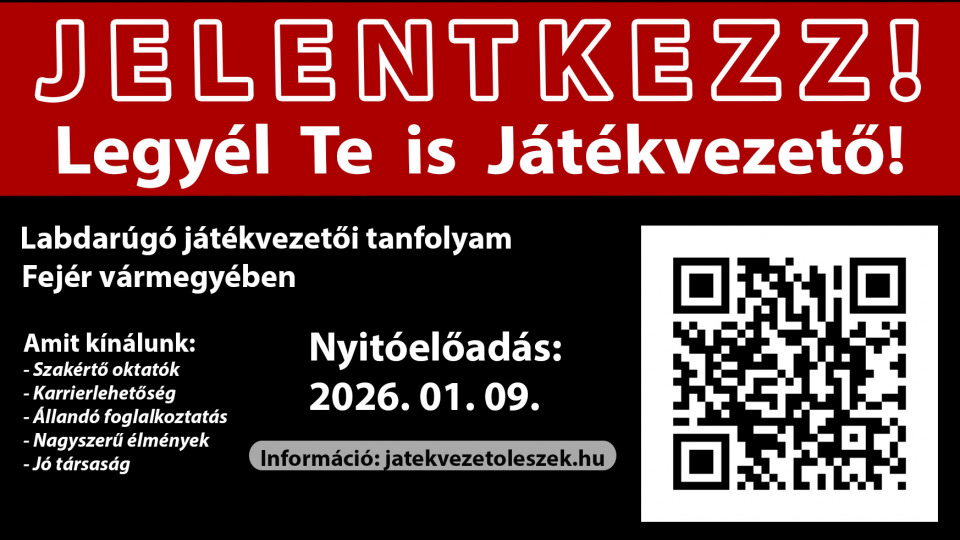 Jelentkezz! Legyél Te is Játékvezető!